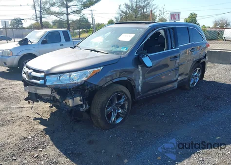 2018 Toyota Highlander Limited Platinum from USA, damaged, VIN 5TDDZRFH1JS915219